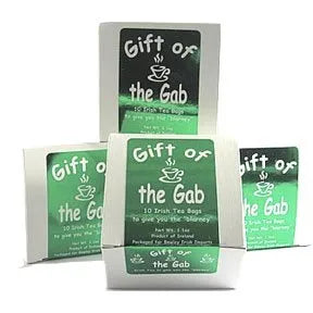 Gift of the Gab tea bags on a white background