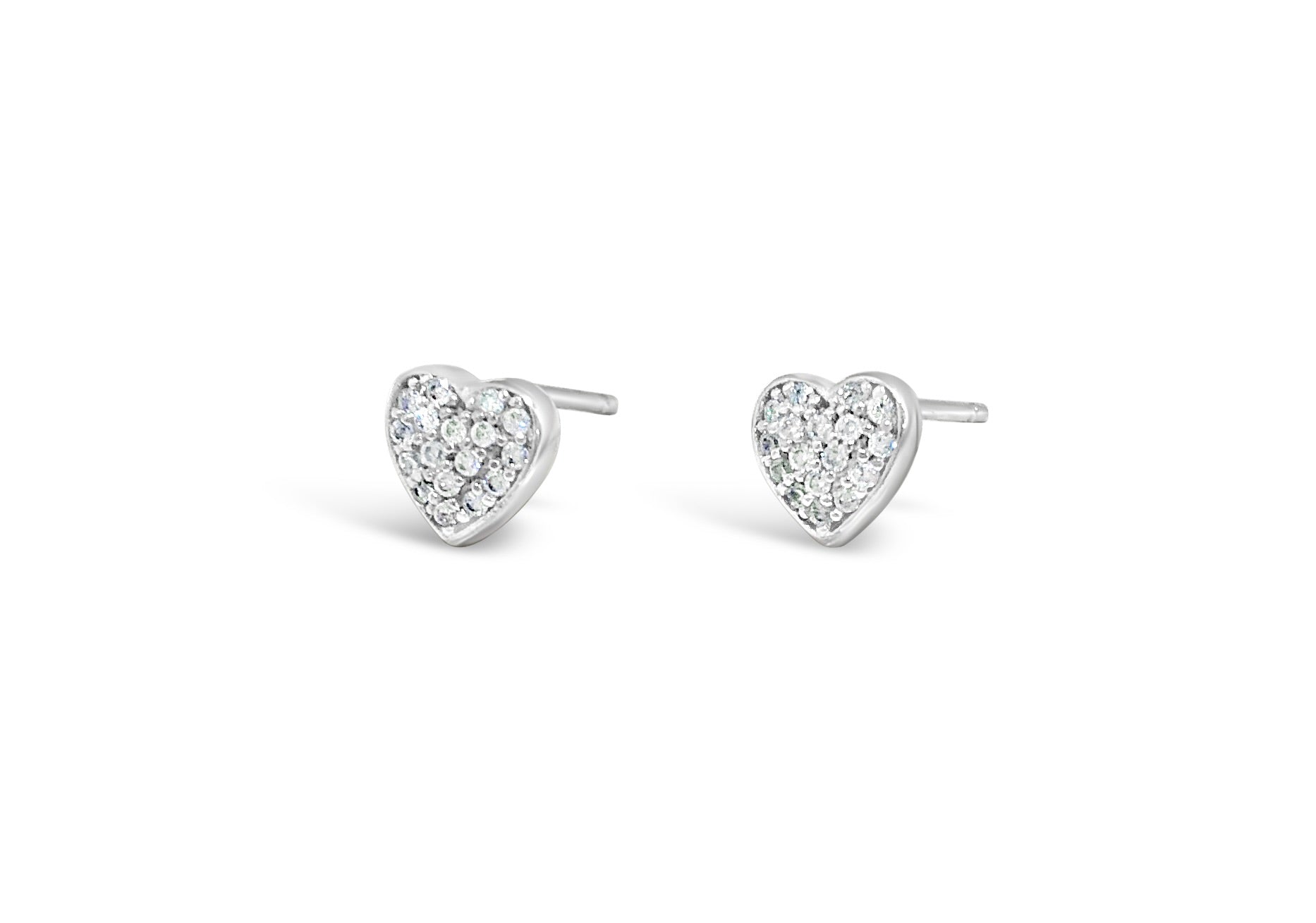 Silver Kids heart earrings