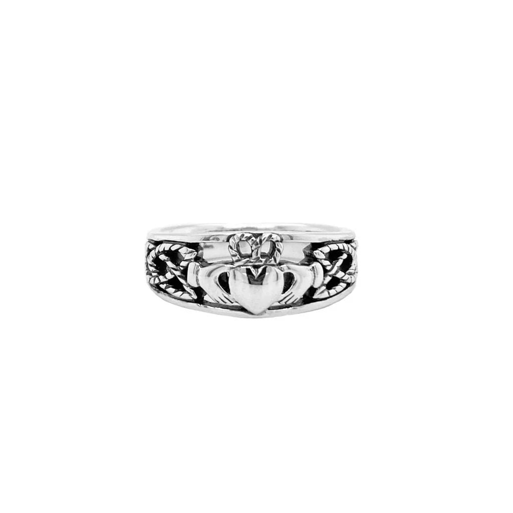 Claddagh Ring with Oxidized Finish