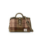 Chestnut Plaid patterned bag with a strap on a white background