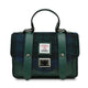 Blackwatch tartan handbag with a visible brand label on a white background