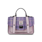 Purple Tartan handbag with a visible brand label on a white background