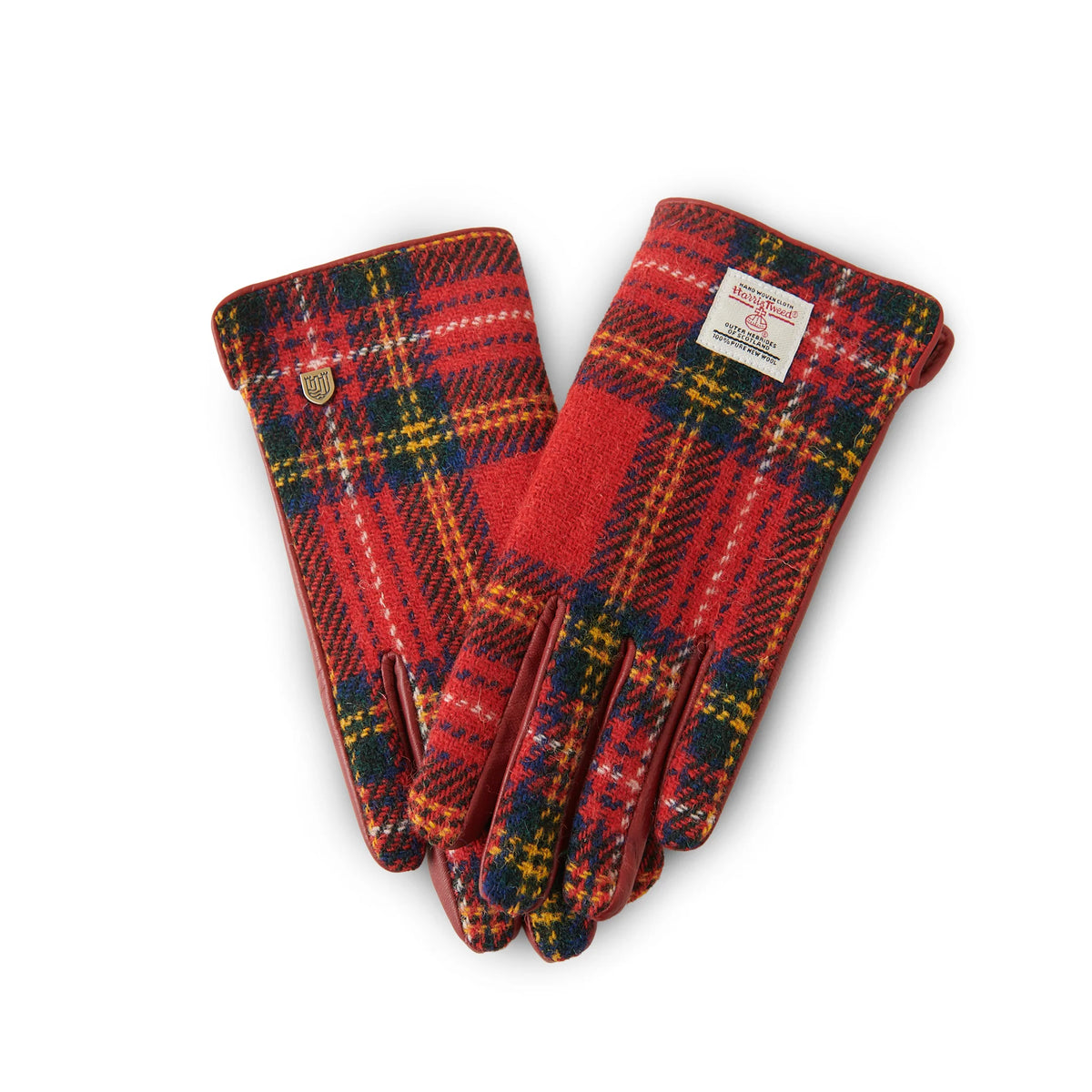 Plaid gloves in royal Stewart tartan