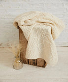 Aran Knit Natural Blanket made in Ireland