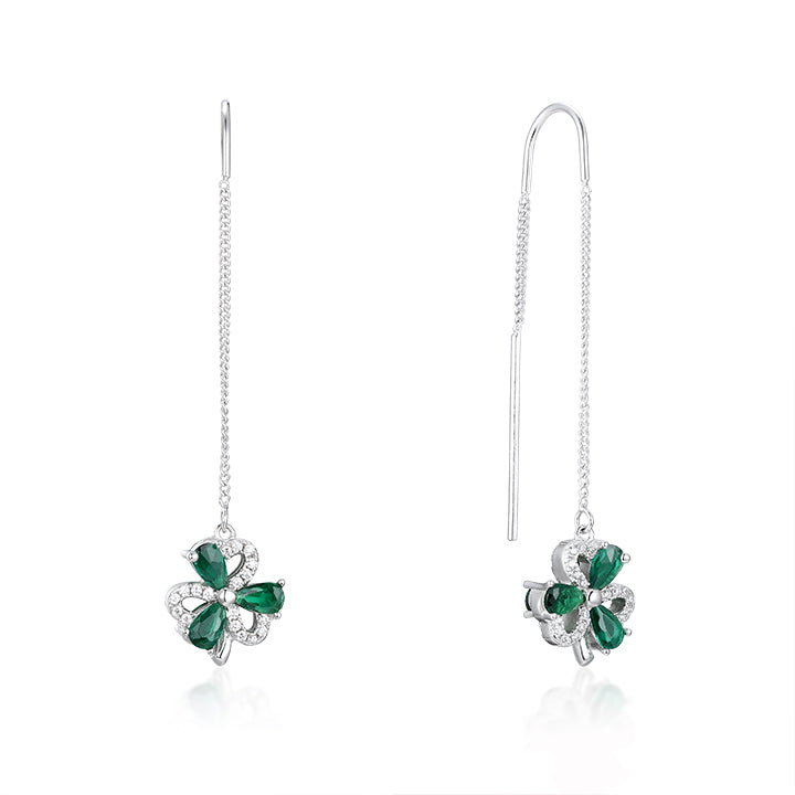 Shamrock Earrings with stones