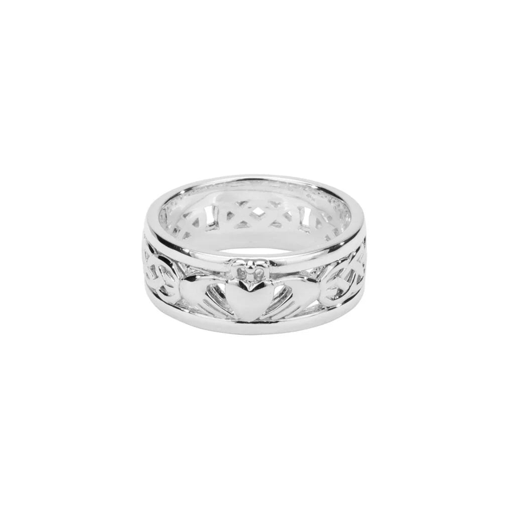 Claddagh Celtic Knot Band Ring