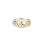 Claddagh Ring Sterling and 10kt Yellow Gold Center