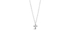 kids Silver cross necklace on a white background