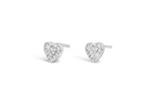 Silver Kids heart earrings