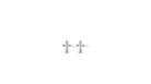 Pair of kids silver cross-shaped earrings on a white background