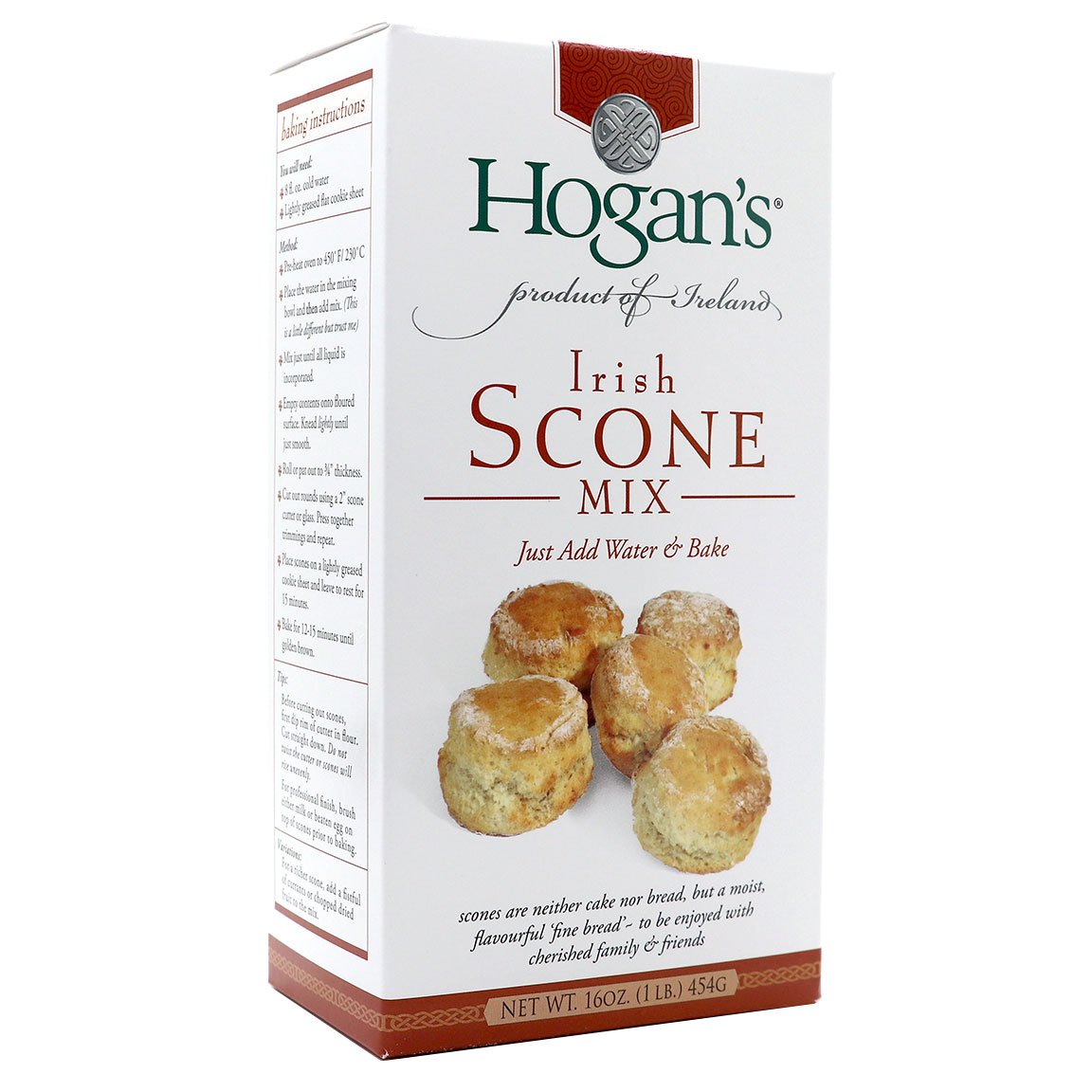 Box of Hogan's Irish Scone Mix on a white background