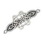 Silver Celtic knot Barrett on a white background