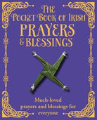 Book cover of 'The Pocket Book of Irish Prayers & Blessings' with decorative elements on a purple background.