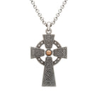 Celtic Warrior Cross Pendant with Rose Gold 