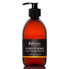Bottle of Whisky & Honey Organic Aloe Vera Hand Wash with pump on a white background