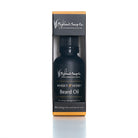 Highland Soap Co. Whisky & Honey Beard Oil packaging on a white background