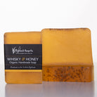 'Whisky & Honey' organic handmade soap from Highland Soap Co on a white background.