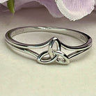 Silver trinity knot ring