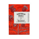 Shortbread packaging with red thistle design and 'Shortbread House of Edinburgh' text.