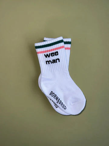 Baby socks with Wee Man 
