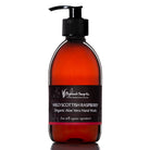 Bottle of Wild Scottish Raspberry Organic Aloe Vera Hand Wash with pump on a white background